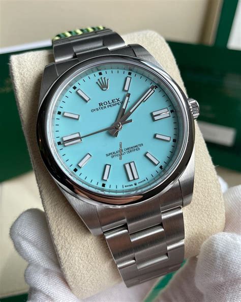 rolex oyster 43mm|Rolex tiffany blue 41 price.